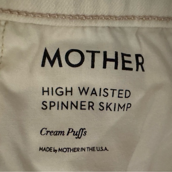 MOTHER EUC size 29 High Waisted Spinner Skimp in “Cream Puffs” - Picture 3 of 6
